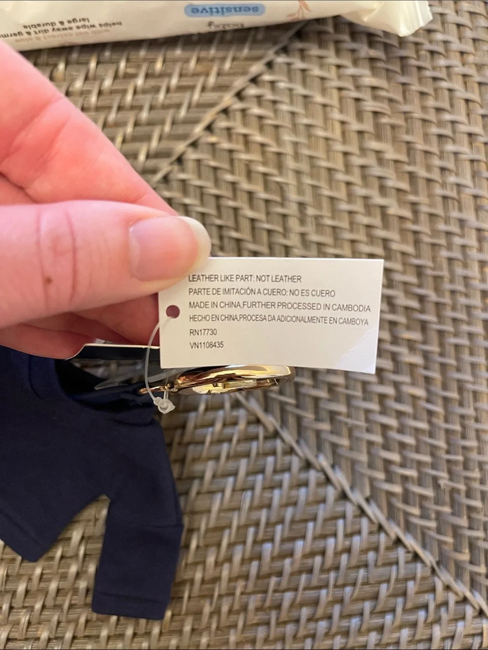 PARKE Mini Navy Sweatshirt Keychain